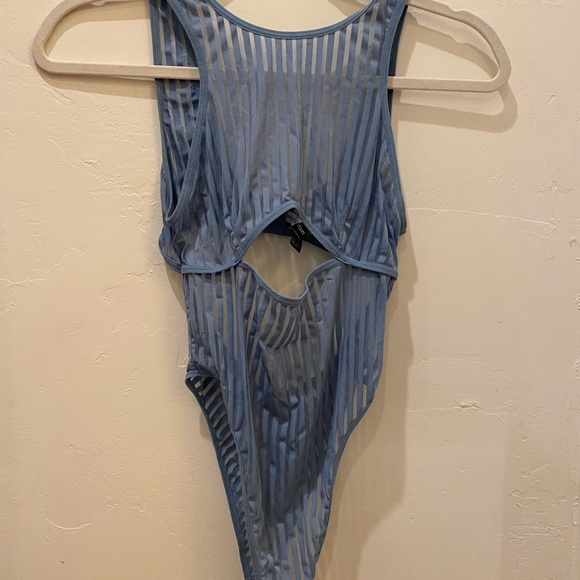 VERTIGO CUTOUT BODYSUIT DENIM BLUE - Picture 5 of 7